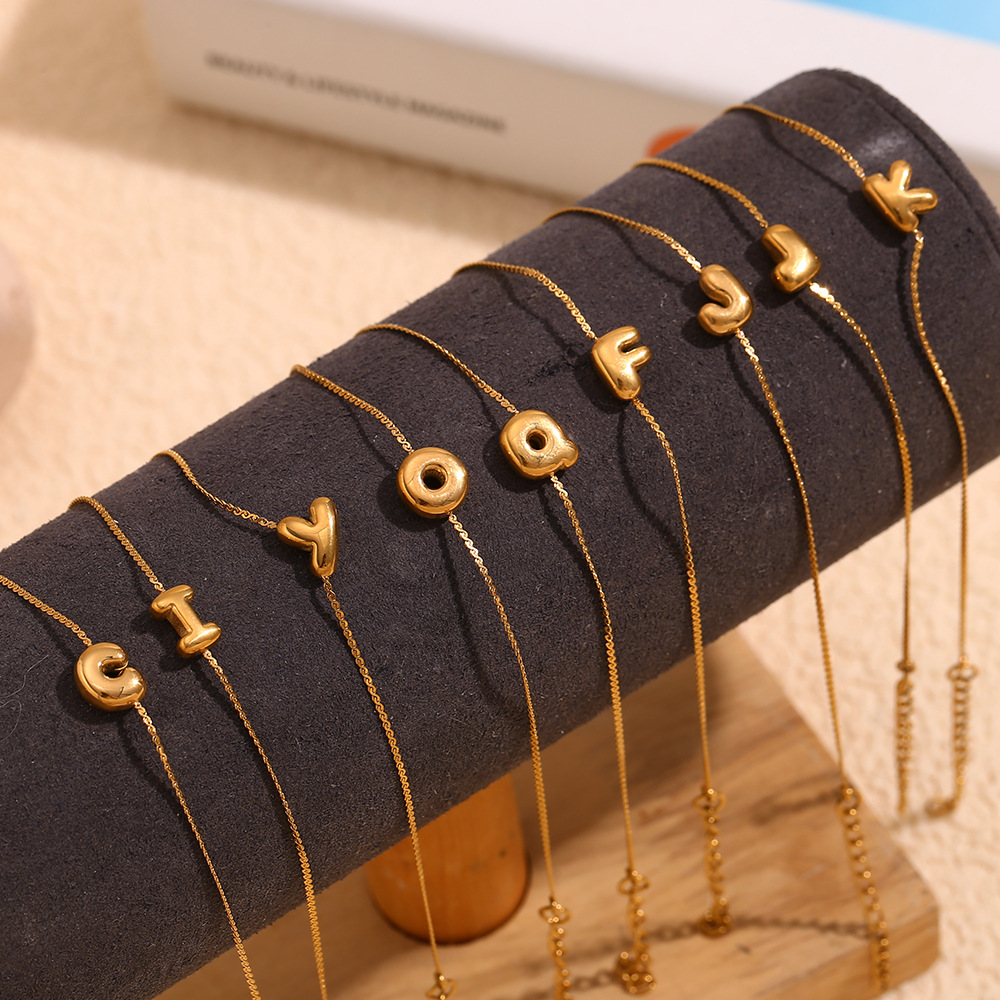 Event Z - Stainless Steel 26 Initial Letters Bracelet