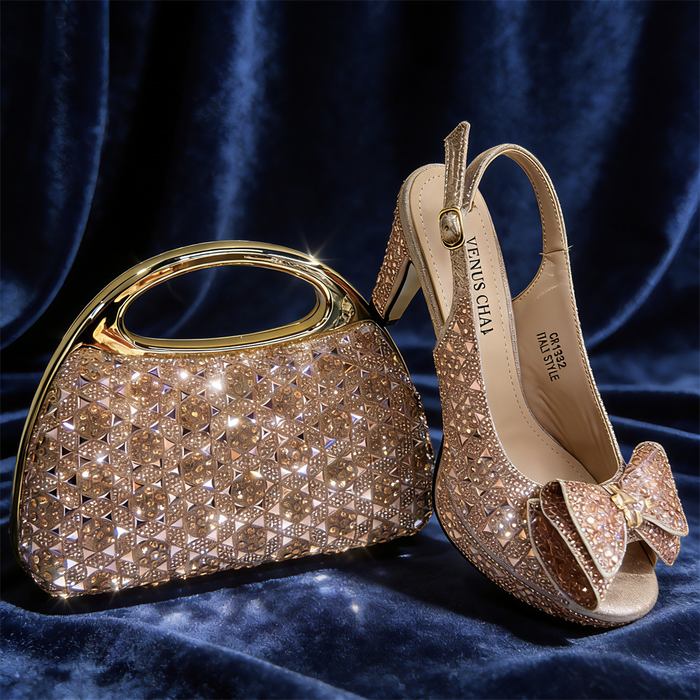Party Favor Bag - Diamonds And Rhinestones Peep-Toe Heels &
