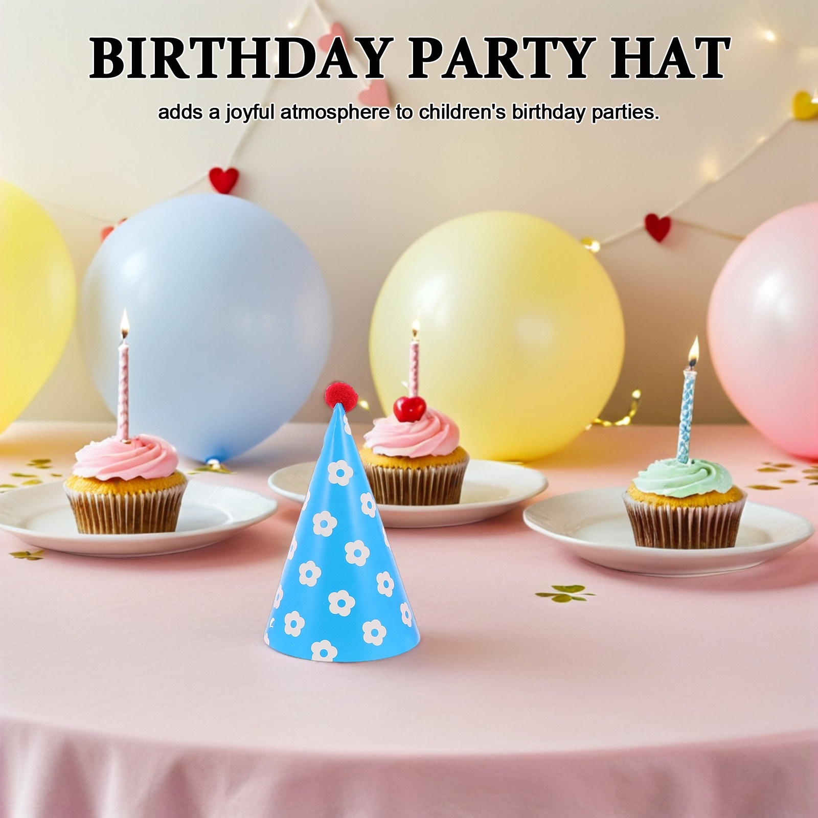 Party Hat Cone - 12Pcs Paper Birthday Hats Cone Style