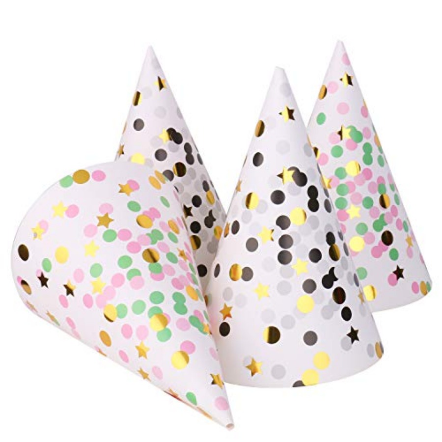 Boieo Gold Polka Dot Birthday  - Party Hat Cone ulasan dan harga