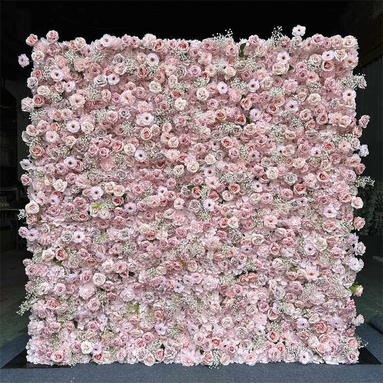 High Quality 8x8 Roll up Silk  - Flower Wall Panel ulasan dan harga