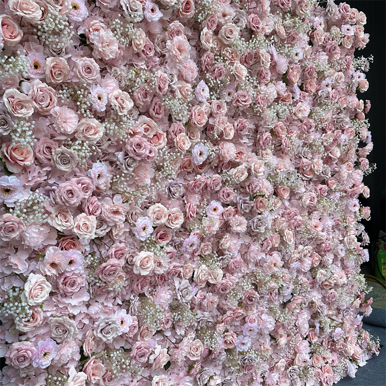 High Quality 8x8 Roll up Silk  - Flower Wall Panel ulasan dan harga