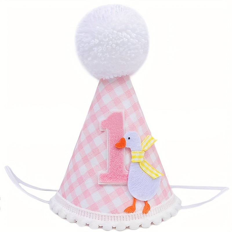 1pc Adorable Goose Birthday Ha - Party Hat Cone ulasan dan harga