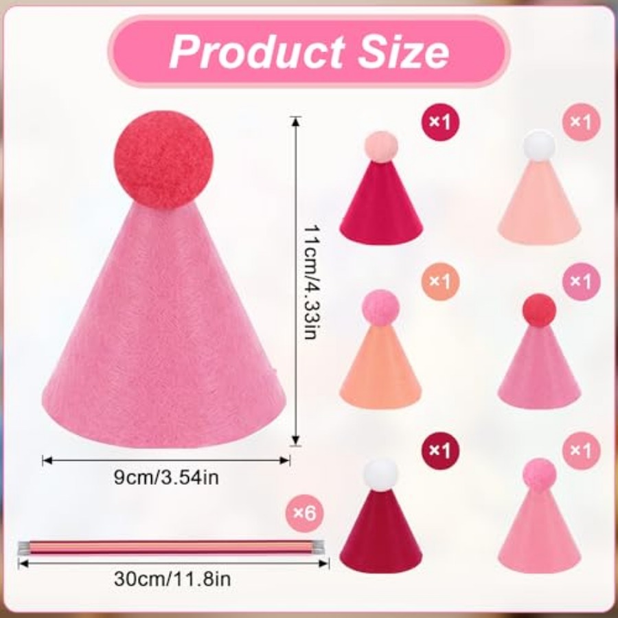 6 Pcs Mini Party Hats for Stuf - Party Hat Cone ulasan dan harga