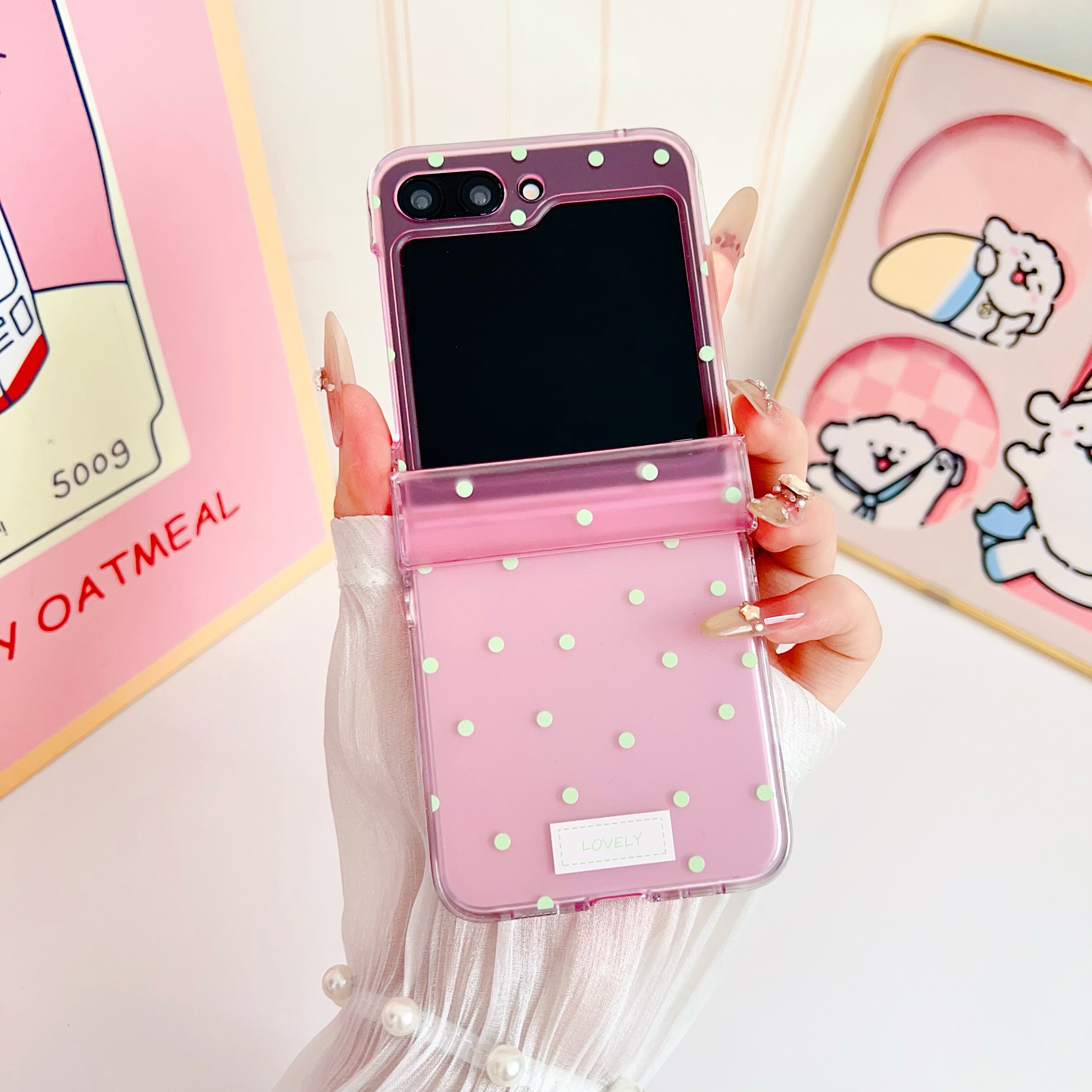 Pink blue polka dot birthday g - Event Z ulasan dan harga