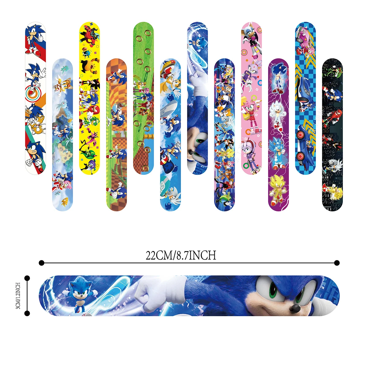 12/24/36pcs Sonic Slap Bracele - Party Favor Bag ulasan dan harga