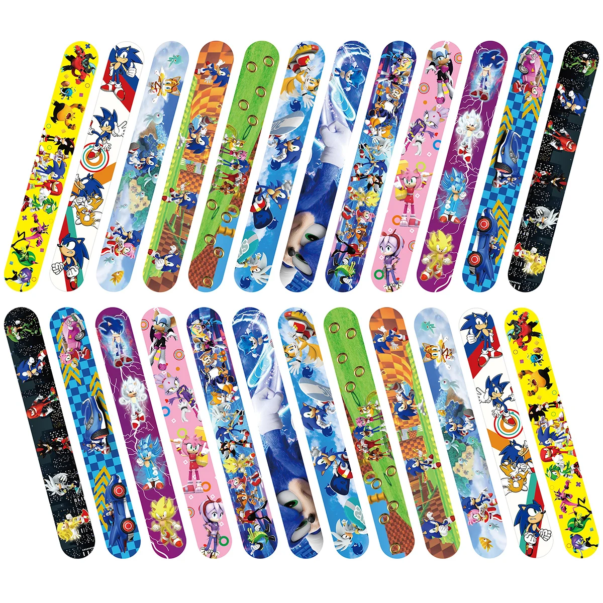 12/24/36pcs Sonic Slap Bracele - Party Favor Bag ulasan dan harga