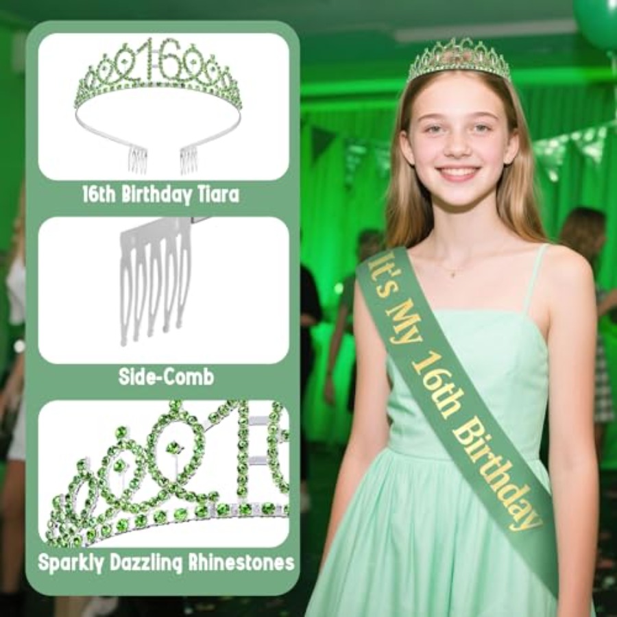 Birthday Decorations for Girls - Birthday Sash Glitter ulasan dan harga