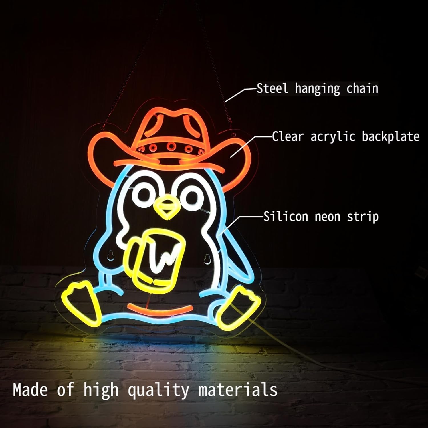 Penguin Neon Sign USB Powered  - Neon Sign Party ulasan dan harga
