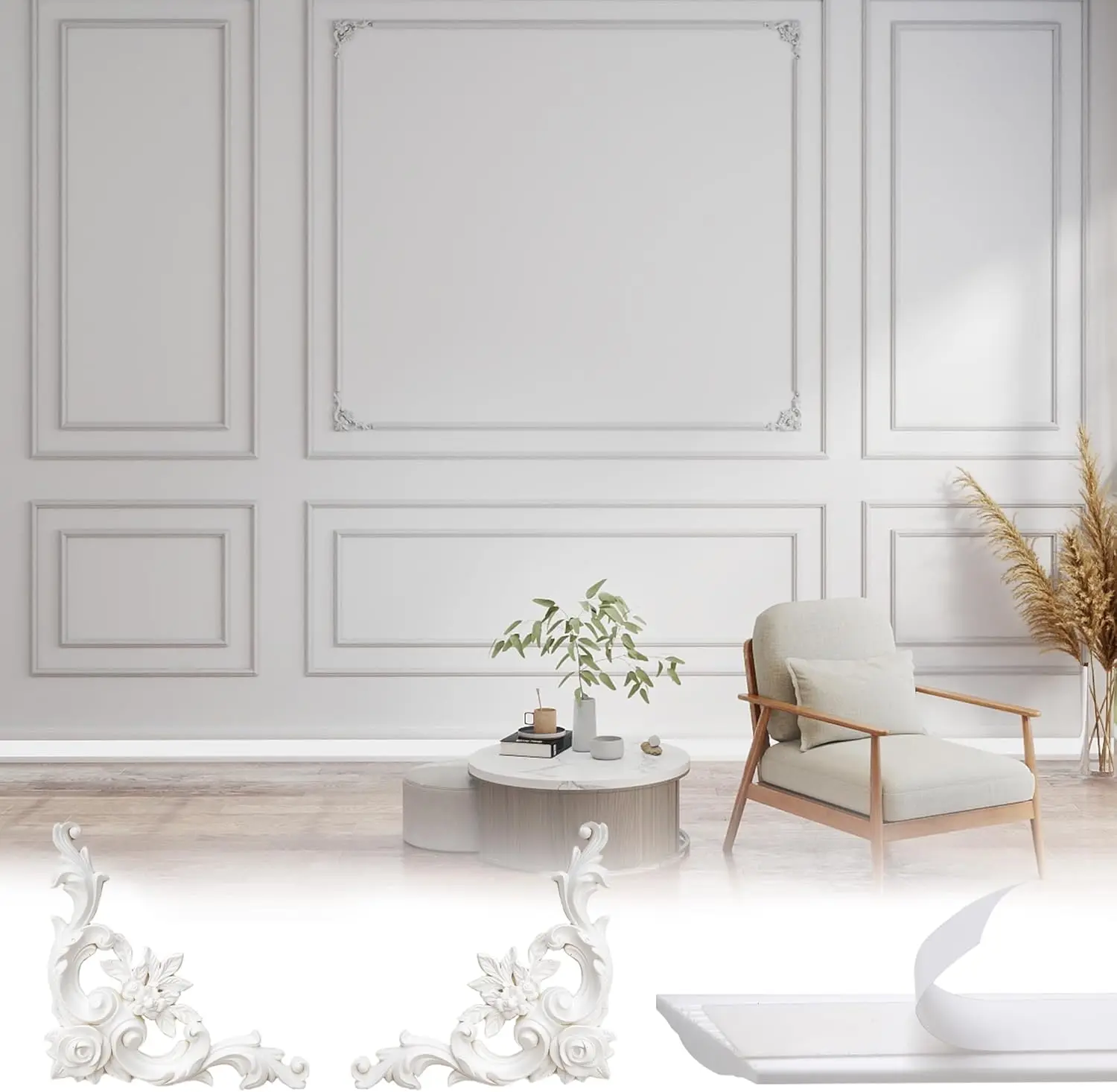 Peel And Stick Wall Molding Ki - Flower Wall Panel ulasan dan harga
