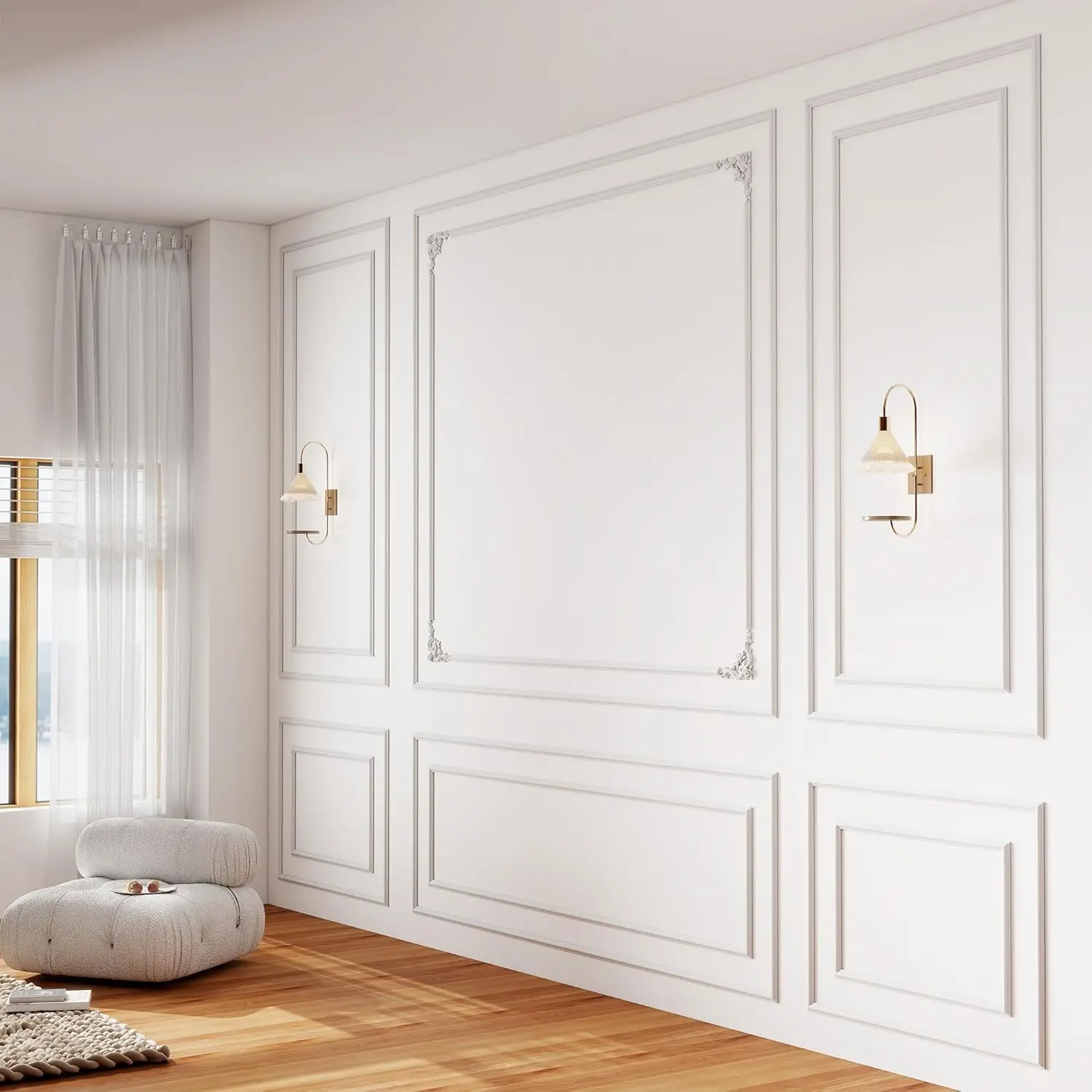 Peel And Stick Wall Molding Ki - Flower Wall Panel ulasan dan harga