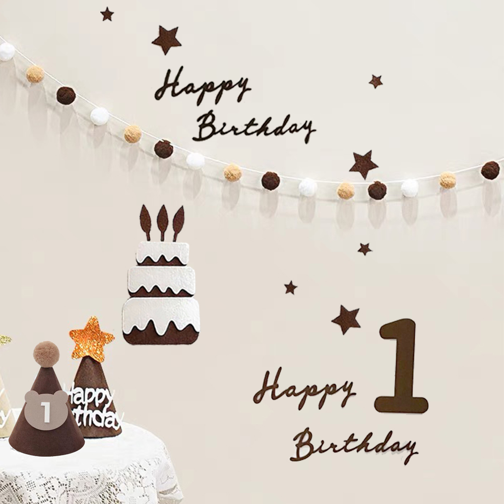 Cute Bear Kids 1st Birthday Ha - Party Hat Cone ulasan dan harga
