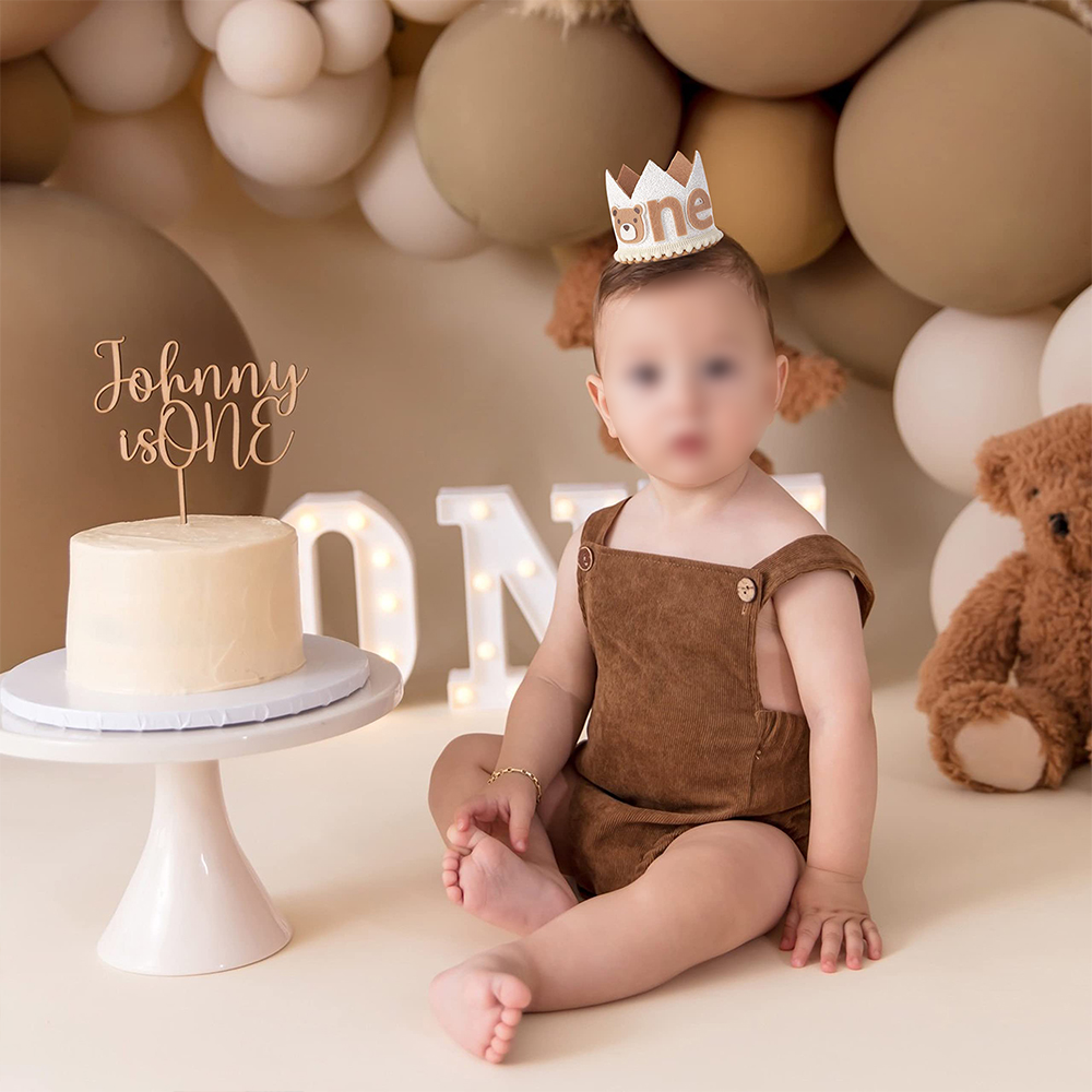 Cute Bear Kids 1st Birthday Ha - Party Hat Cone ulasan dan harga