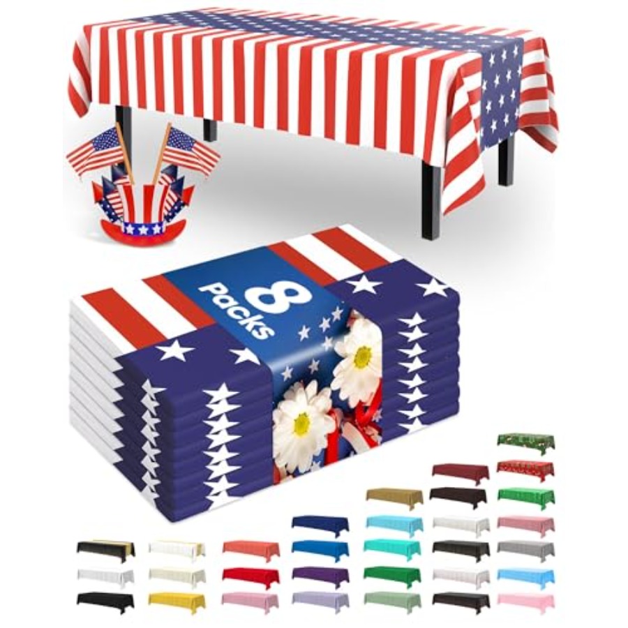 4th of July USA 250th Annivers - Table Cloth Disposable ulasan dan harga