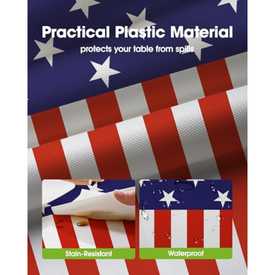 4th of July USA 250th Annivers - Table Cloth Disposable ulasan dan harga