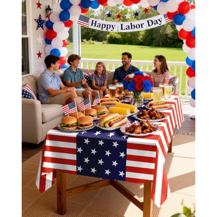 4th of July USA 250th Annivers - Table Cloth Disposable ulasan dan harga