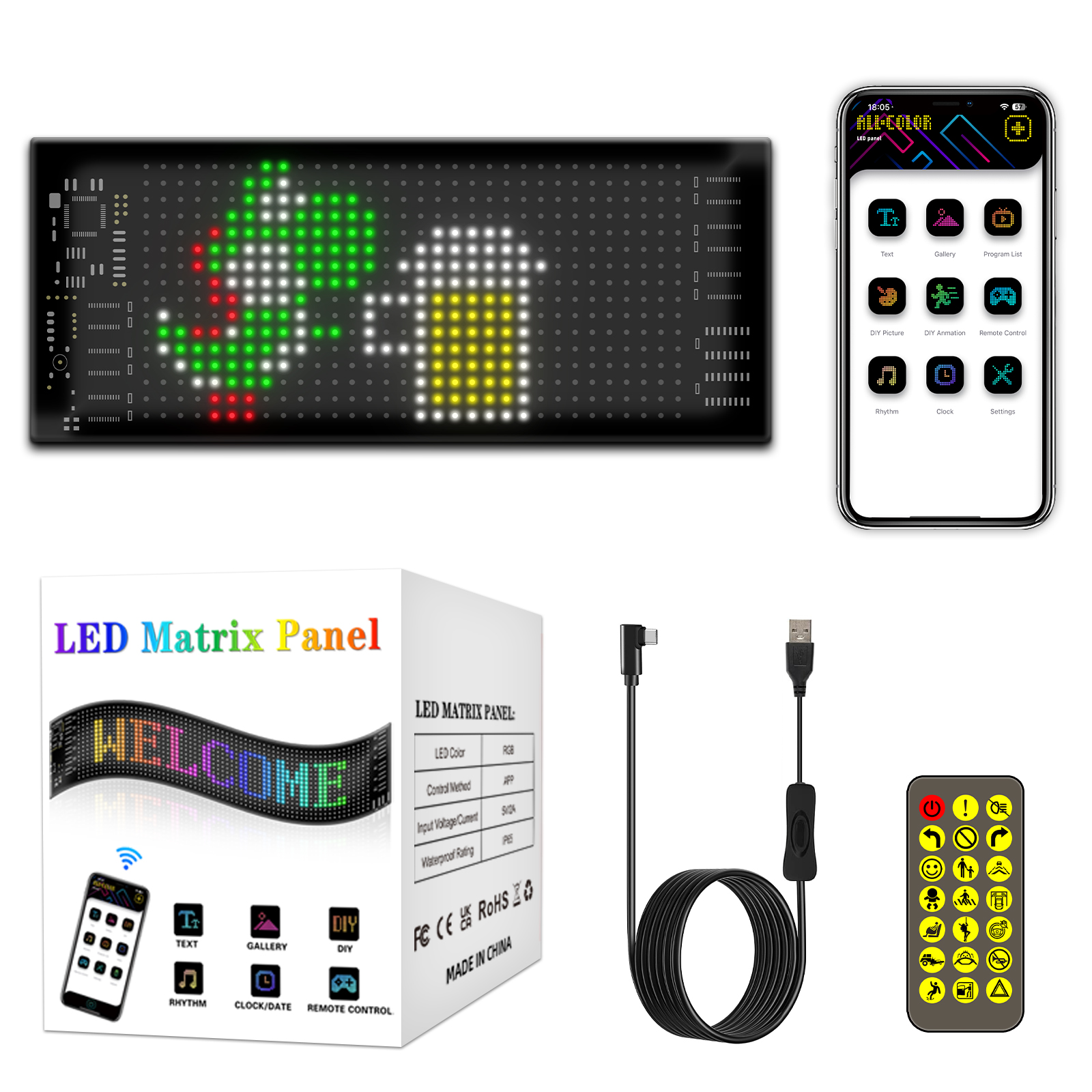 Programmable Flexible LED Sign - Neon Sign Party ulasan dan harga
