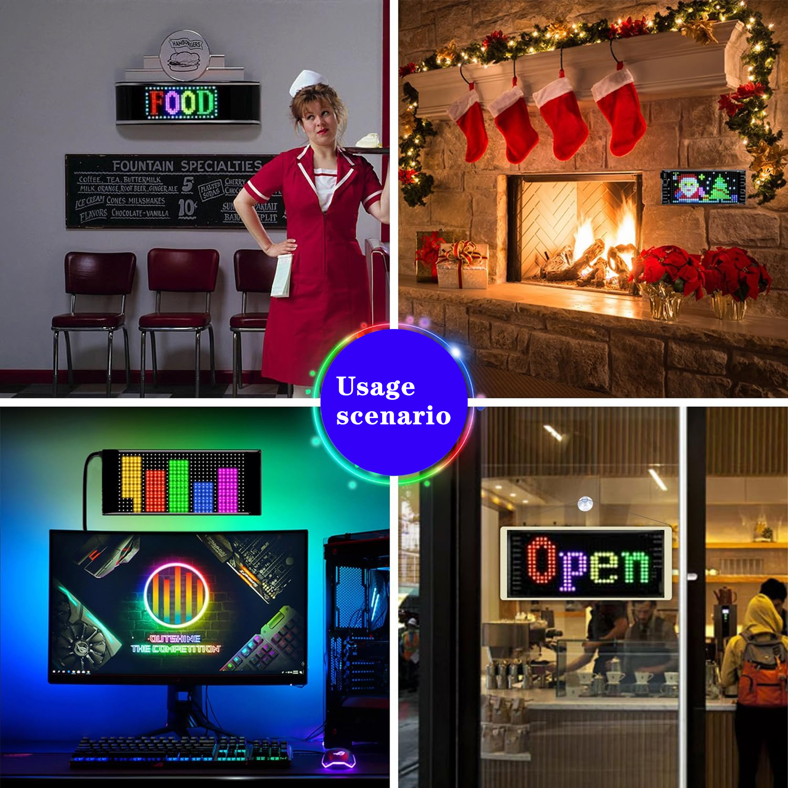 Programmable Flexible LED Sign - Neon Sign Party ulasan dan harga