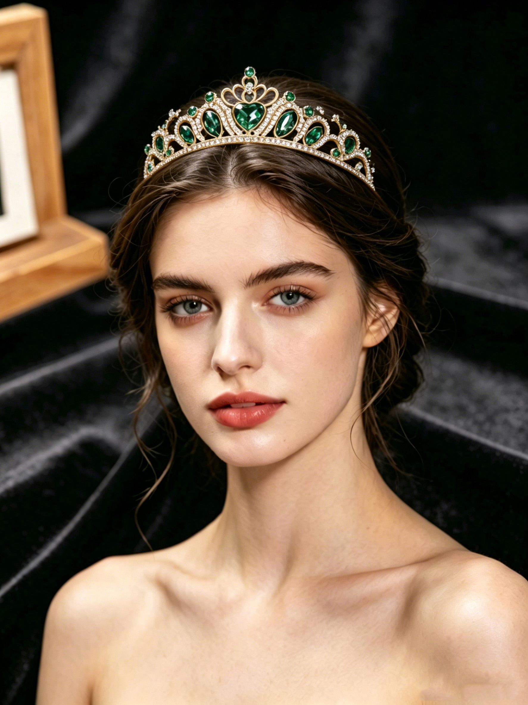 Retro Heart-Shaped Emerald Gre - Event Party ulasan dan harga