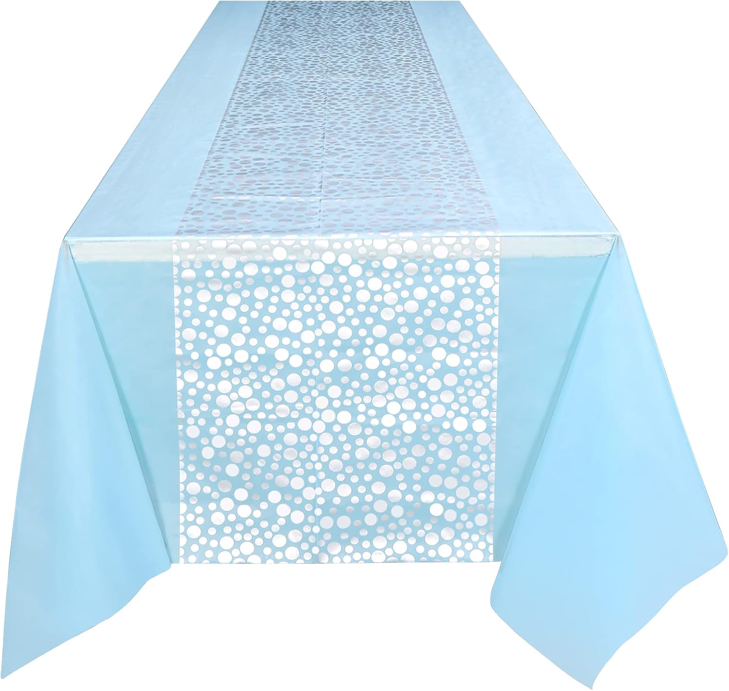 Blue and Silver Birthday Party - Table Cloth Disposable ulasan dan harga