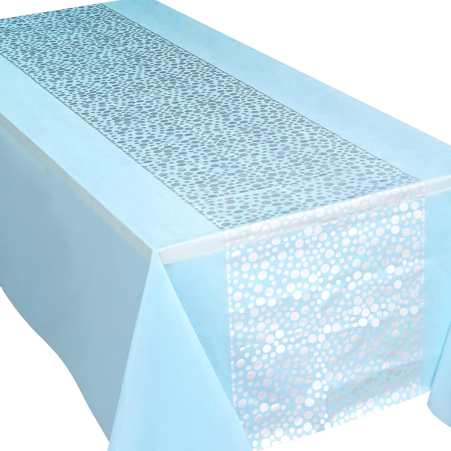 Blue and Silver Birthday Party - Table Cloth Disposable ulasan dan harga