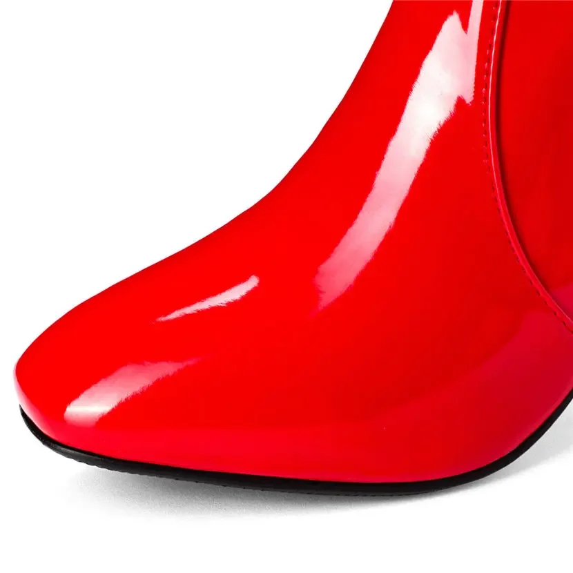 Red White Patent Leather Women - Eve Party ulasan dan harga