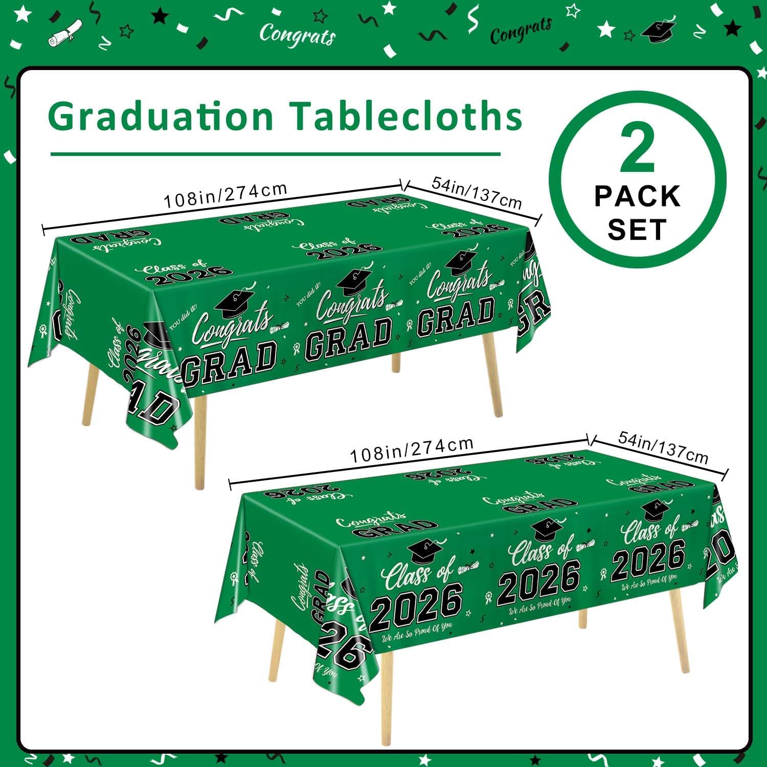 Graduation Decorations 2026, C - Table Cloth Disposable ulasan dan harga