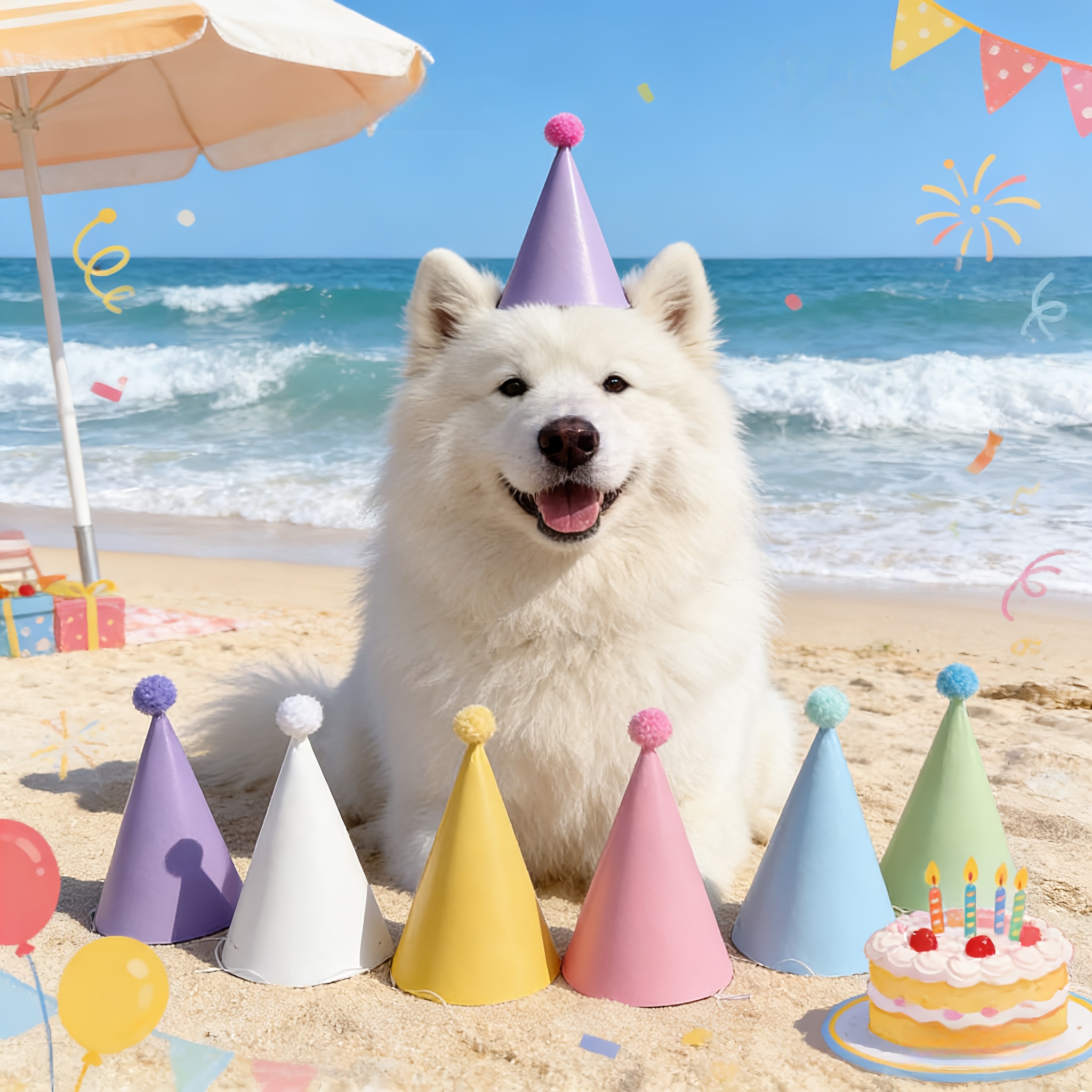 5/10 colorful birthday party h - Party Hat Cone ulasan dan harga
