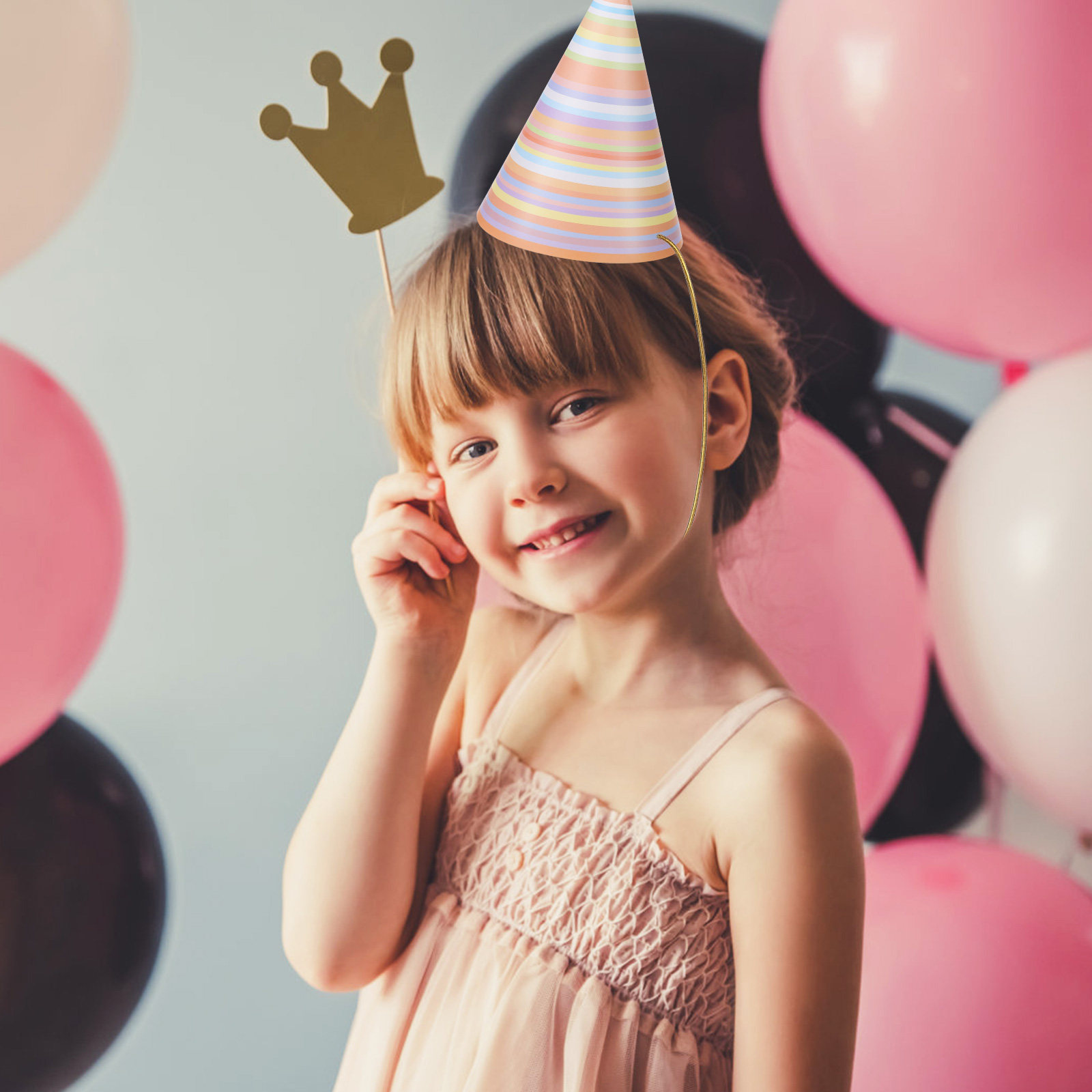 16Pcs Colorful Birthday Party  - Party Hat Cone ulasan dan harga