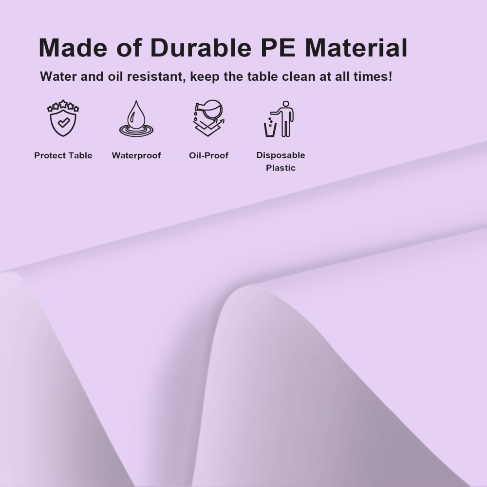 Light Purple Disposable Tablec - Table Cloth Disposable ulasan dan harga