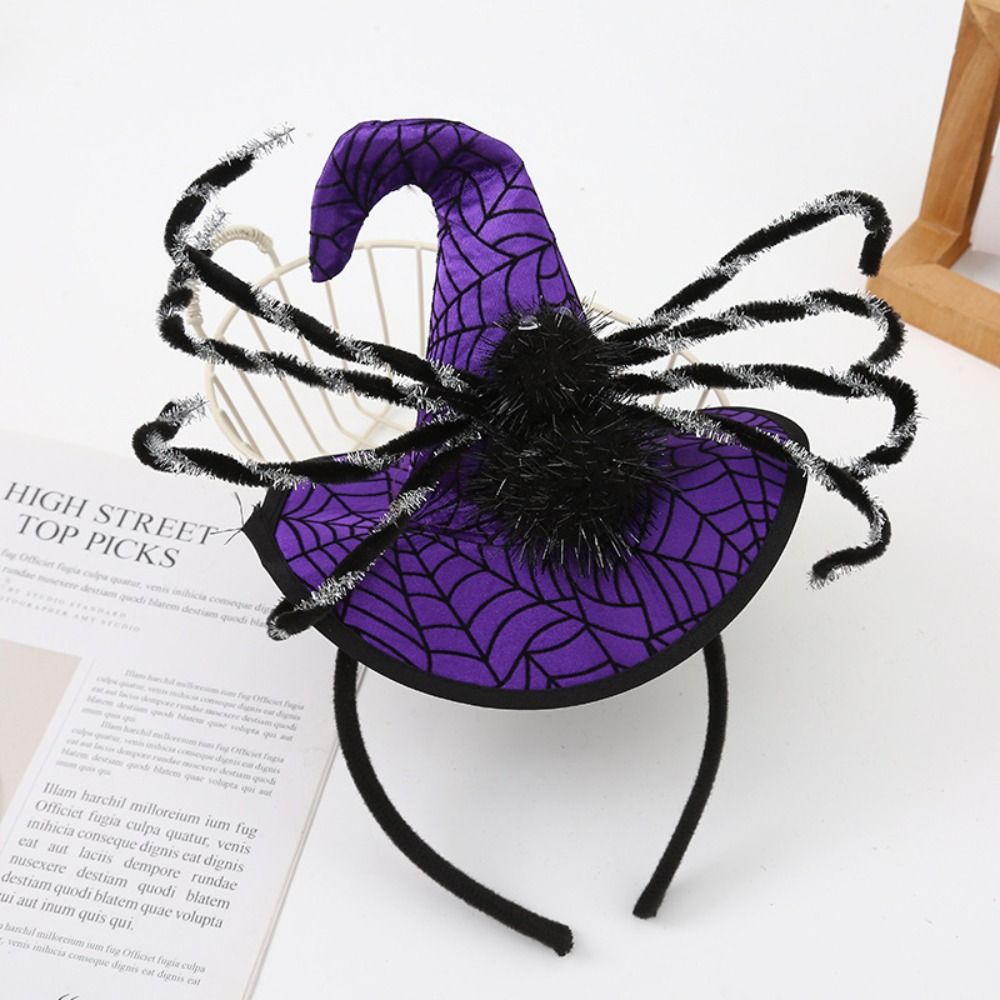 Spider Halloween Witch Hat Hea - Party Hat Cone ulasan dan harga