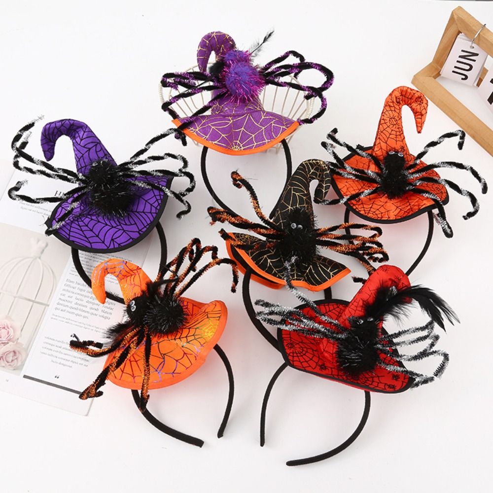 Spider Halloween Witch Hat Hea - Party Hat Cone ulasan dan harga