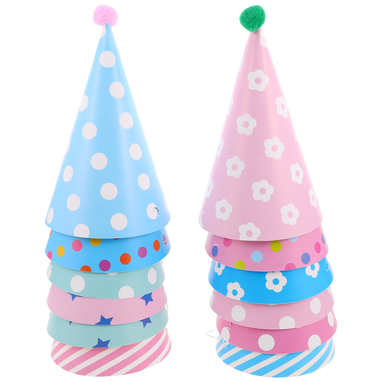 12Pcs Paper Birthday Hats Cone - Party Hat Cone ulasan dan harga